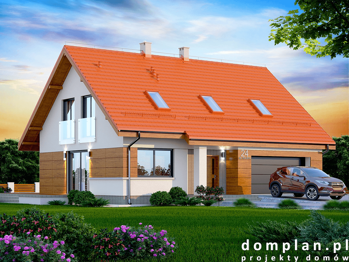 Wizualizacja domu jednorodzinnego Darlena mała