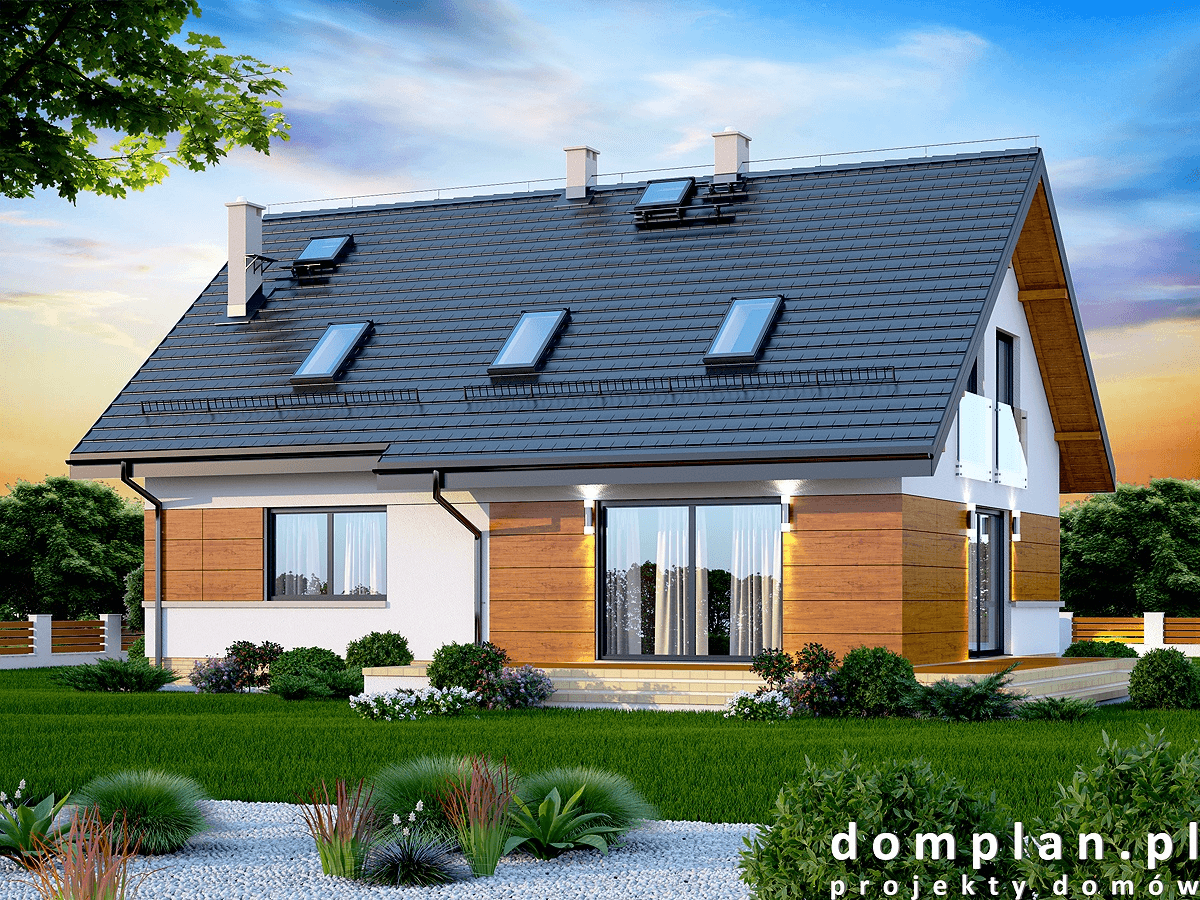 Wizualizacja domu jednorodzinnego Darlena mała