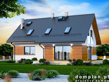 Wizualizacja domu jednorodzinnego Darlena mała