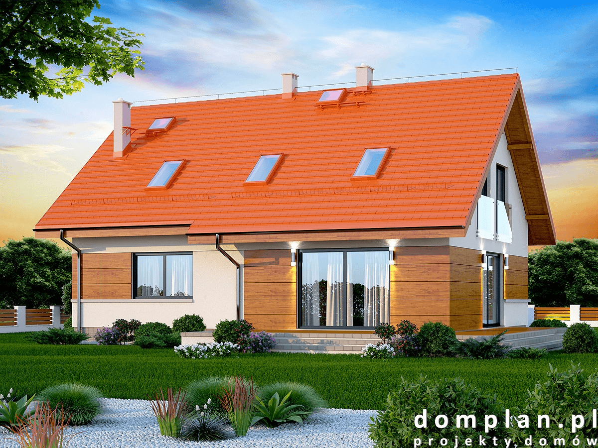 Wizualizacja domu jednorodzinnego Darlena mała