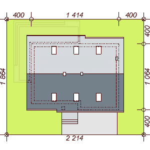 Usytuowanie domu Darlena XL na działce