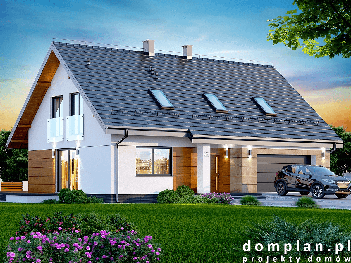 Wizualizacja domu jednorodzinnego Darlrna XL