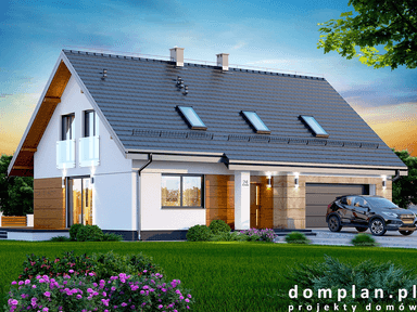 Wizualizacja domu jednorodzinnego Darlrna XL