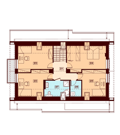 Rzut parteru domu jednorodzinnego Darlena XL z wykuszem