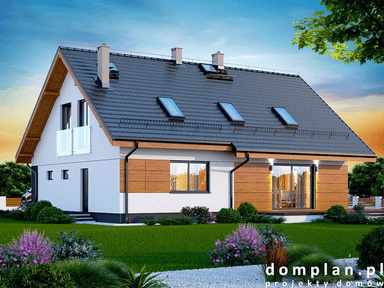 Wizualizacja domu jednorodzinnego Darlena XL z wykuszem