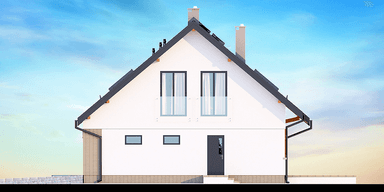 Elewacja boczna domu jednorodzinnego Darlena z wykuszem