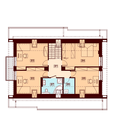 Rzut parteru domu jednorodzinnego Darlena z wykuszem