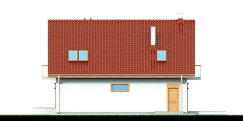 Elewacja boczna domu Diona