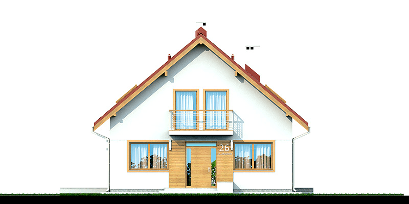 Elewacja frontowa domu Diona