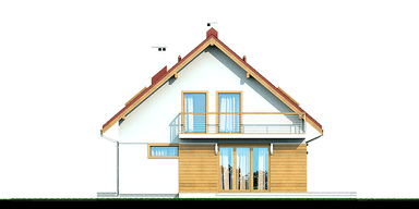 Elewacja ogrodowa domu Diona