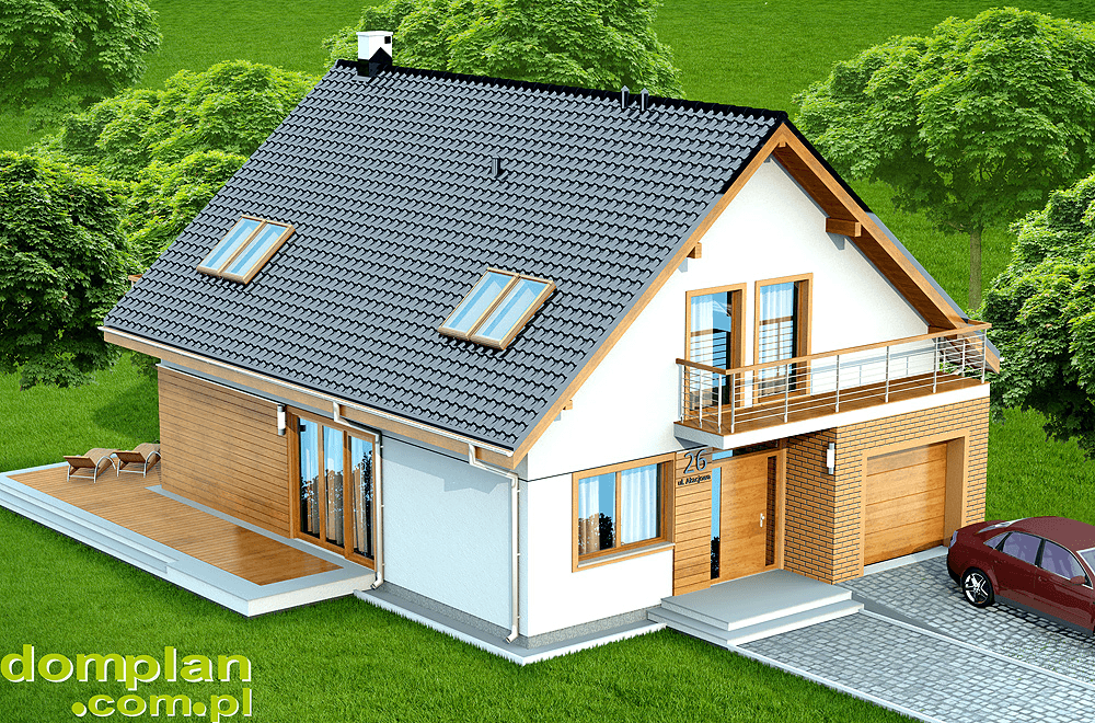 Wizualizacja domu jednorodzinnego Diona Bis