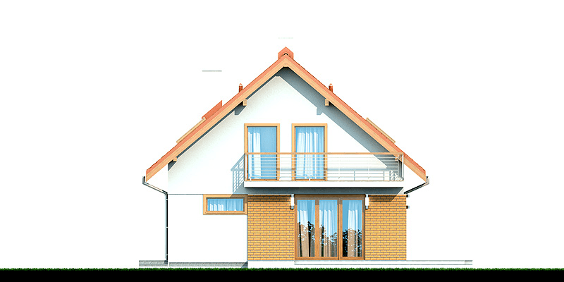 Elewacja ogrodowa domu Diona Mała