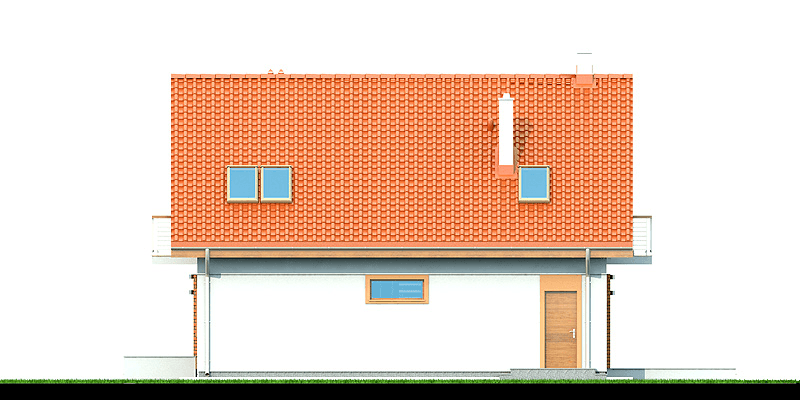 Elewacja boczna domu Diona Mała