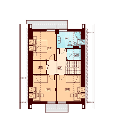 Rzut poddasza domu jednorodzinnego Diona Mała