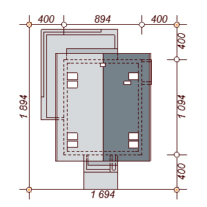 Usytuowanie domu Diona Mała na działce