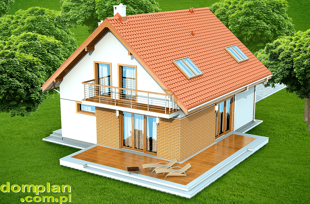 Wizualizacja domu jednorodzinnego Diona Mała