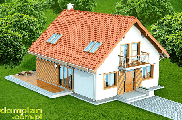 Wizualizacja domu jednorodzinnego Diona Mała