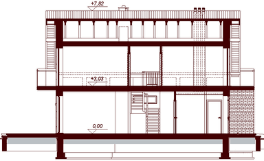 Przekrój projektu domu Diona Mała bis