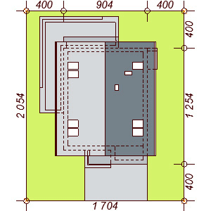 Usytuowanie domu na działce Diana Mała bis