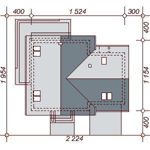 Usytuowanie domu Galilea 2M na działce
