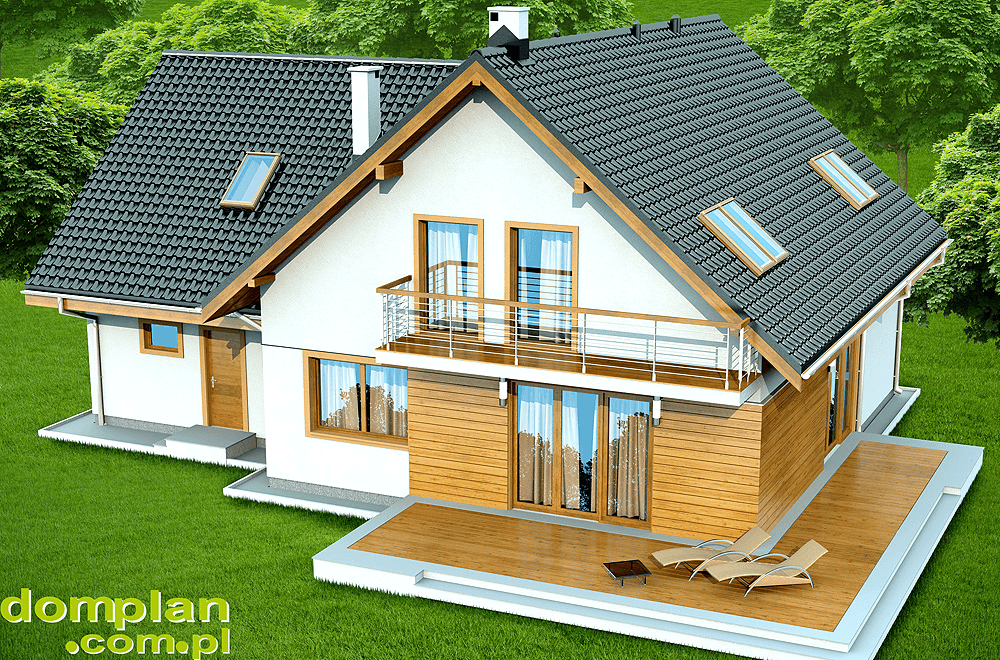 Wizualizacja domu jednorodzinnego Galilea 2M