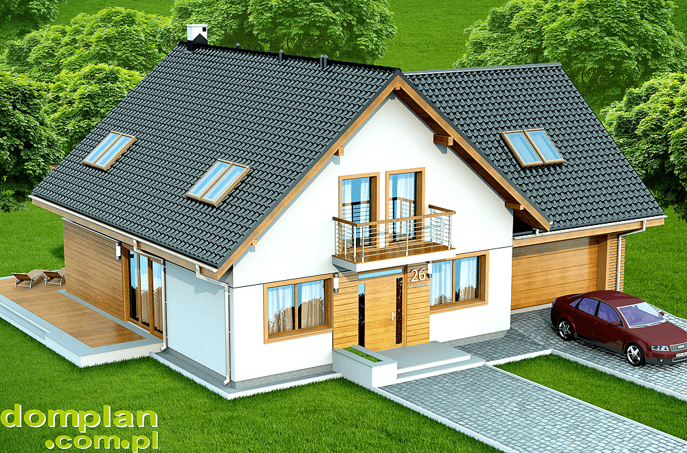 Wizualizacja domu jednorodzinnego Galilea 2M