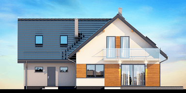 Elewacja ogrodowa domu Galilea Bis 2M