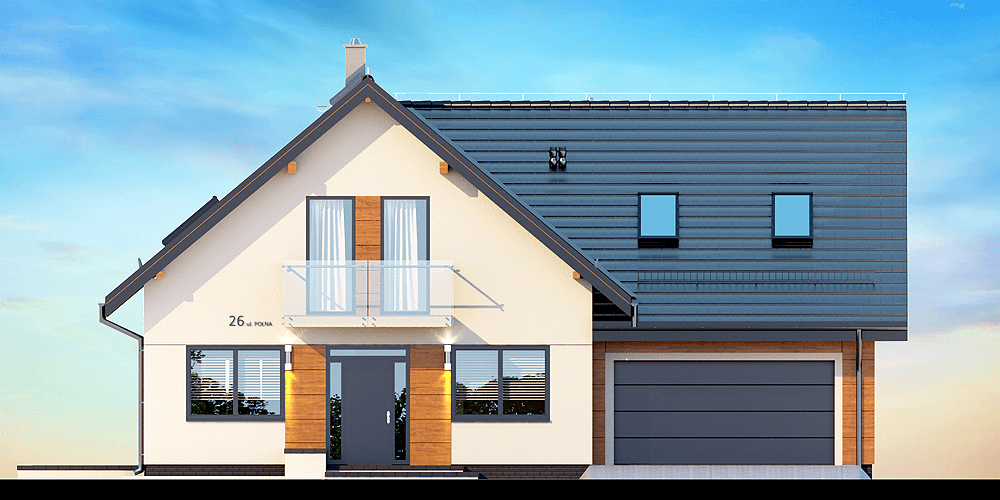 Elewacja frontowa domu Galilea Bis 2M