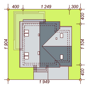 Usytuowanie domu Galilea Bis na działce