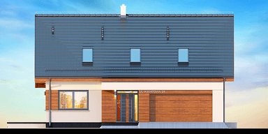 Elewacja frontowa domu Kaminero