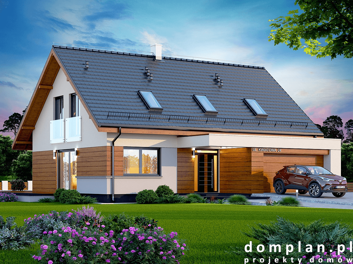 Wizualizacja domu jednorodzinnego Kaminero