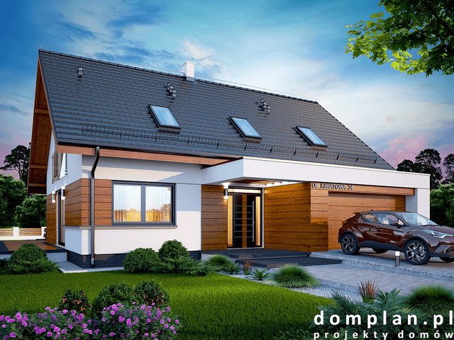 Wizualizacja domu jednorodzinnego Kaminero