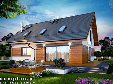 Wizualizacja domu jednorodzinnego Kaminero