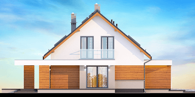 Elewacja boczna domu Kaminero lux