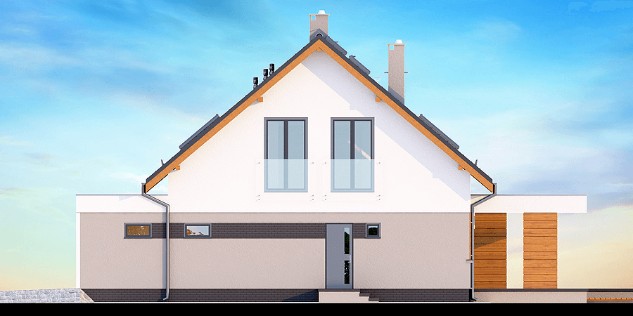 Elewacja boczna domu Kaminero lux