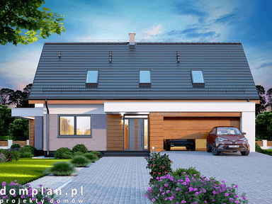 Wizualizacja domu jednorodzinnego Kaminera lux