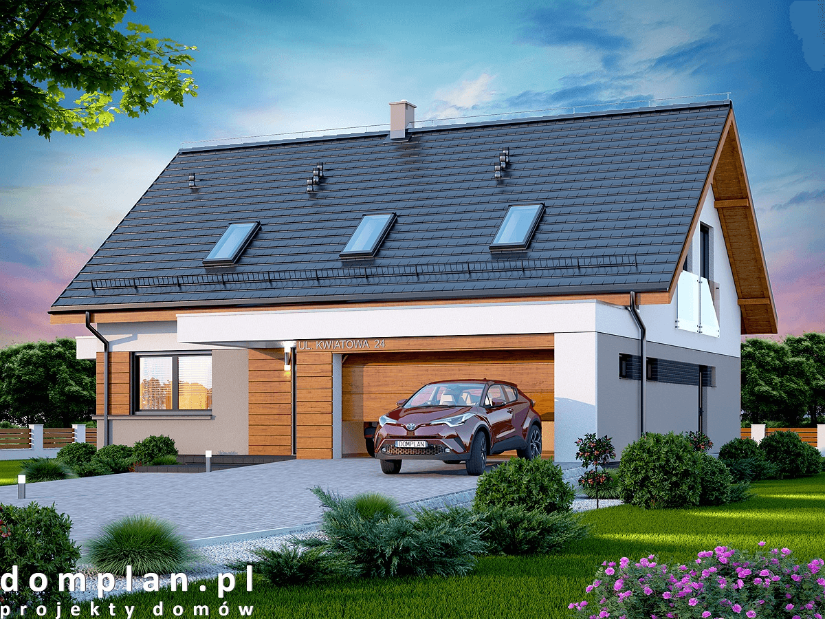 Wizualizacja domu jednorodzinnego Kaminero lux