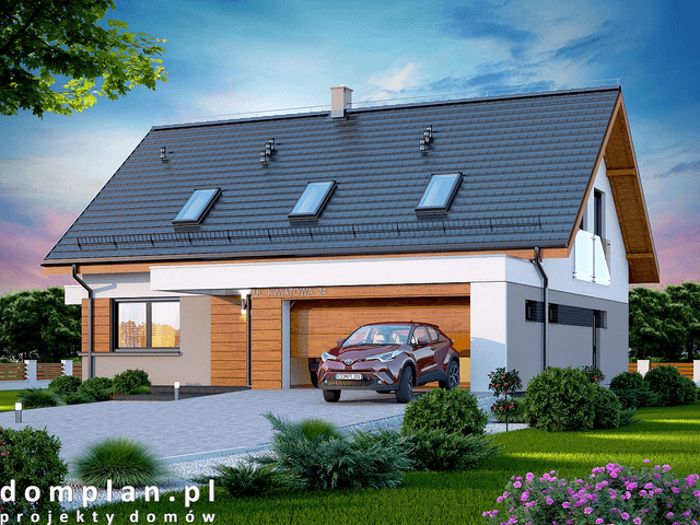 Wizualizacja domu jednorodzinnego Kaminero lux