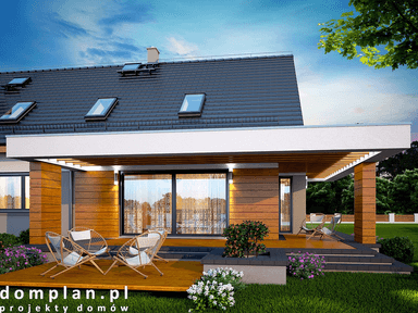 Wizualizacja domu jednorodzinnego Kaminera lux