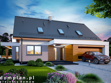 Wizualizacja domu jednorodzinnego Kaminera lux