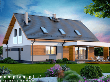 Wizualizacja domu jednorodzinnego Kaminero lux