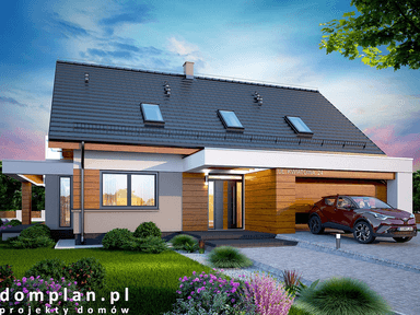 Wizualizacja domu jednorodzinnego Kaminero lux