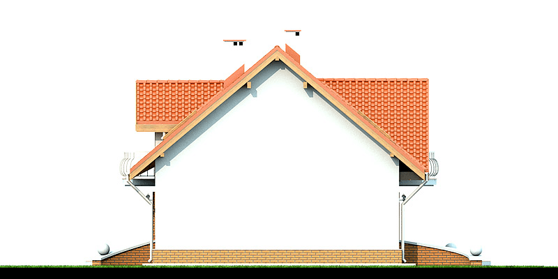 Elewacja boczna projektu domu Karmelita bez garażu