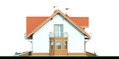 Elewacja boczna projektu domu Karmelita bez garażu