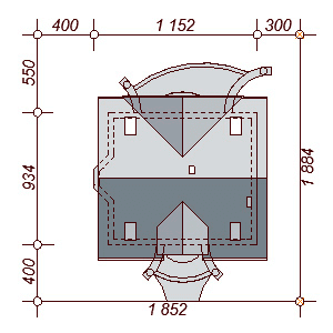 Rzut projektu domu Karmelita bez garażu na działce