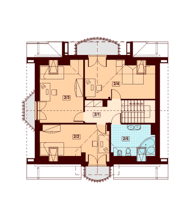 Rzut parteru domu jednorodzinnego Karmelita bez garażu
