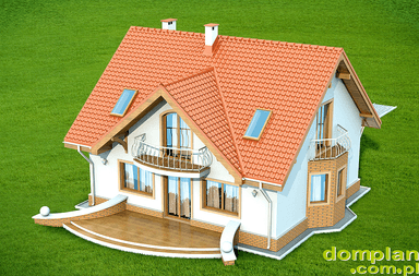 Wizualizacja domu jednorodzinnego Karmelita bez garażu