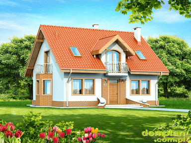 Wizualizacja domu jednorodzinnego Karmelita bez garażu