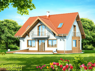 Wizualizacja domu jednorodzinnego Karmelita bez garażu