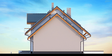 Elewacja boczna domu Karmelita bis 2M